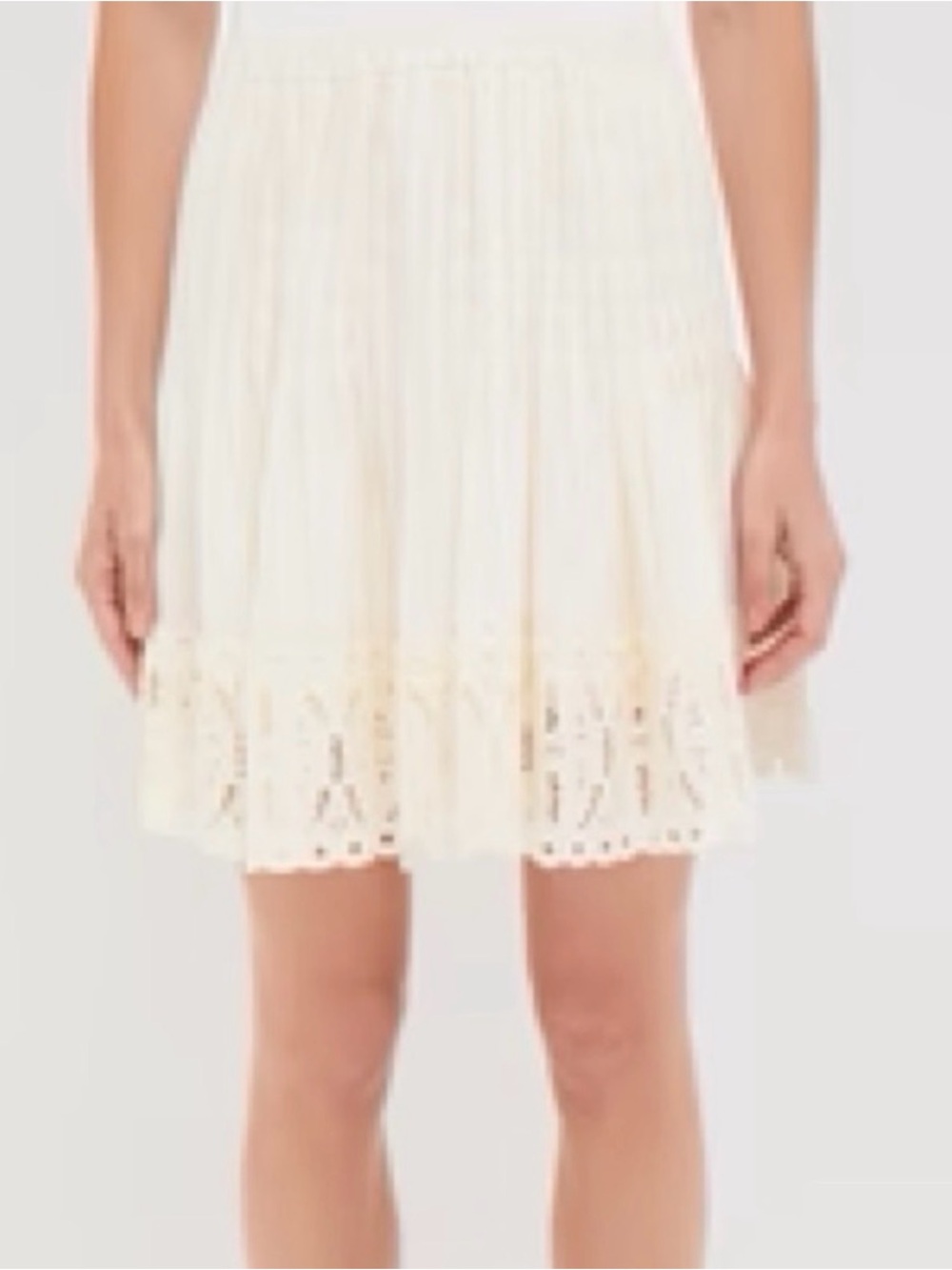 Tuckernuck White Linen Eyelet Adele Skirt M NWT